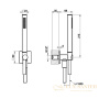 душевой комплект gessi inverso 73523.708, black metal pvd