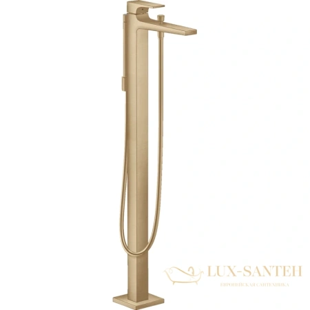 смеситель для ванны напольный hansgrohe metropol 32532140, шлифованная бронза