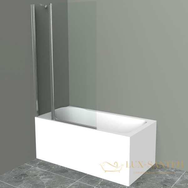 шторка на ванну belbagno uno uno-v-11-80/150-c-cr профиль хром, стекло прозрачное