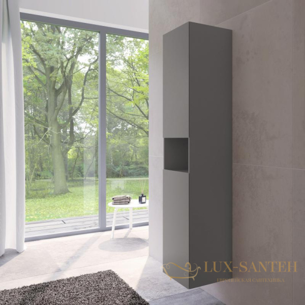 высокий шкаф-пенал keuco stageline, 32831290102, 400x1800x360 мм, к/ф: инокс