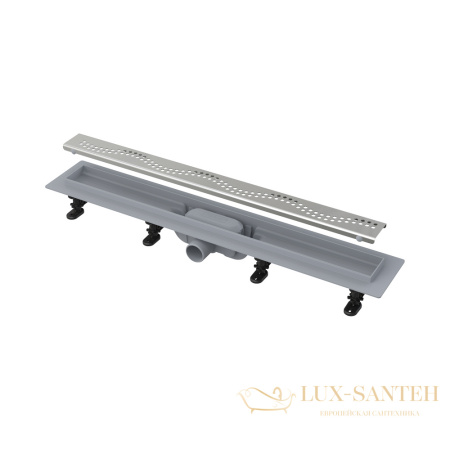 alcaplast apz8 simple водоотводящий желоб с порогами для перфорированной решетки ag100101550, 550 мм