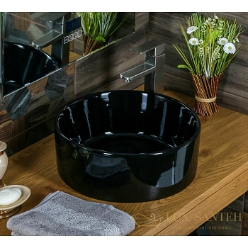 раковина jorno melana  mln-7078ab 0025403 41х41 см, черный глянец