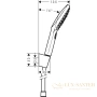 душевой набор hansgrohe raindance select e 120 3jet 26720400 с держателем и шлангом 160 см, белый/хром