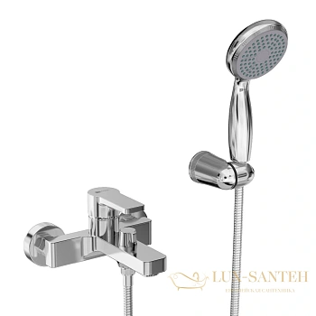 смеситель для ванны lemark aura lm0614ch, с душевым набором, хром