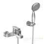 смеситель для ванны lemark aura lm0614ch, с душевым набором, хром