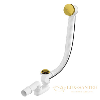 слив-перелив для ванны whitecross spwc60gl, 60 см, золотой глянцевый