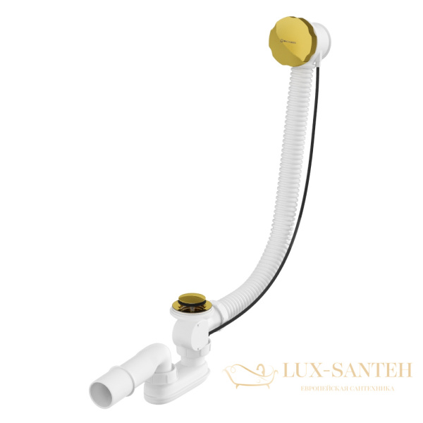 слив-перелив для ванны whitecross spwc60gl, 60 см, золотой глянцевый