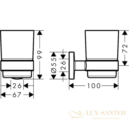 стакан hansgrohe logis universal 41718000