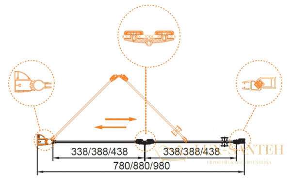 душевая дверь в нишу cezares elena elena-w-bs-12-80-c-cr профиль хром, стекло прозрачное