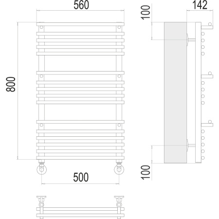 полотенцесушитель водяной terminus вента люкс 4670078529510 п15 500x800
