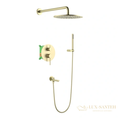 душевая система для ванны всраиваемая timo saona sx-2379/17sm, золото матовое