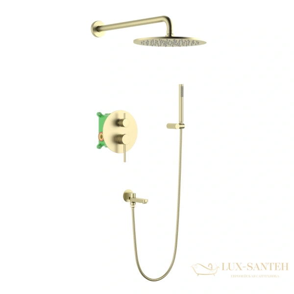 душевая система для ванны всраиваемая timo saona sx-2379/17sm, золото матовое