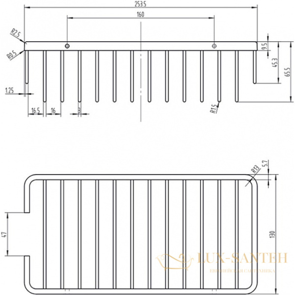 полка zorg br azr u-1 br, бронза