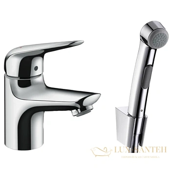 смеситель для раковины с гигиеническим душем hansgrohe novus 71144000