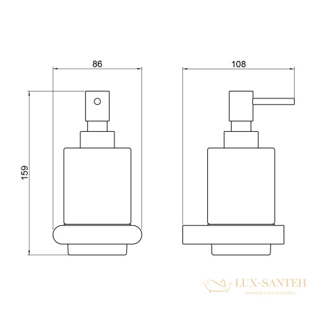 дозатор timo luiro 18438/18, черное золото