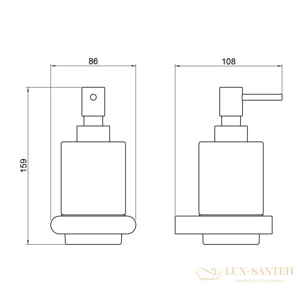 дозатор timo luiro 18438/17, золото матовое