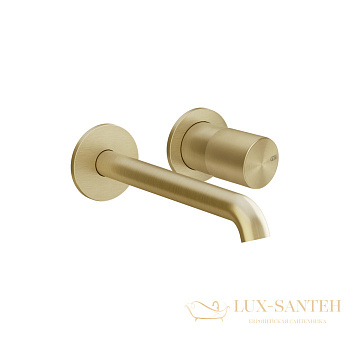 смеситель для раковины встраиваемый gessi habito unito 70088.727, brass brushed pvd
