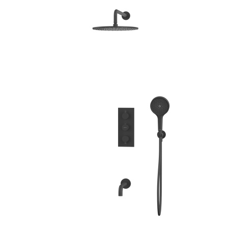 термостатическая система для ванны скрытого монтажа whitecross y yset11topbl, черный матовый