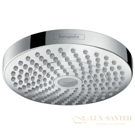 верхний душ hansgrohe croma select s 180 2jet ecosmart 9 л/мин хром-белый 26523400