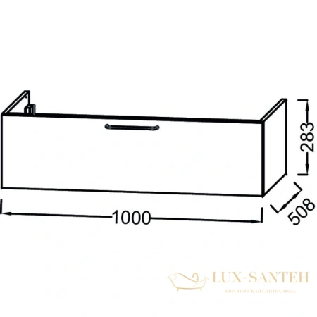 тумба jacob delafon odeon rive gauche eb2516-r6-n18 100 см, белый