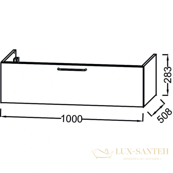 тумба jacob delafon odeon rive gauche eb2516-r9-n18 100 см, белый