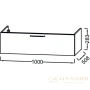 тумба jacob delafon odeon rive gauche eb2516-r6-n18 100 см, белый