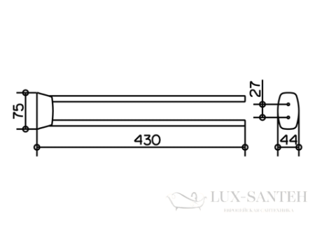 полотенцедержатель полотенца поворотный keuco city.2 430 мм, арт. 02718010000