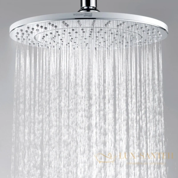душевая система wasserkraft mindel a185.067.059.wm 225 мм, хром/белый матовый