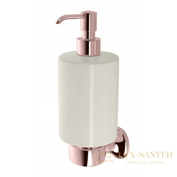дозатор керамический stil haus opera op30(17) настенный, розовое золото-белая керамика