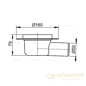 сливной трап alcaplast ø50, подводка – боковая apv5000
