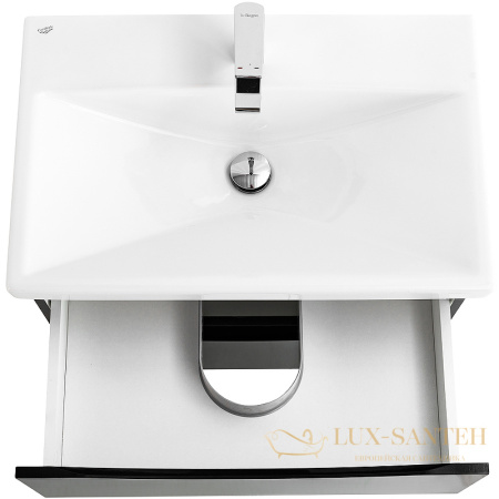 тумба под раковину belbagno marino-cer marino-cer-700-2c-so-nl-p 70 см подвесная, nero lucido