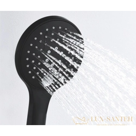 душевой комплект wasserkraft elbe a177471 225 мм, хром/черный