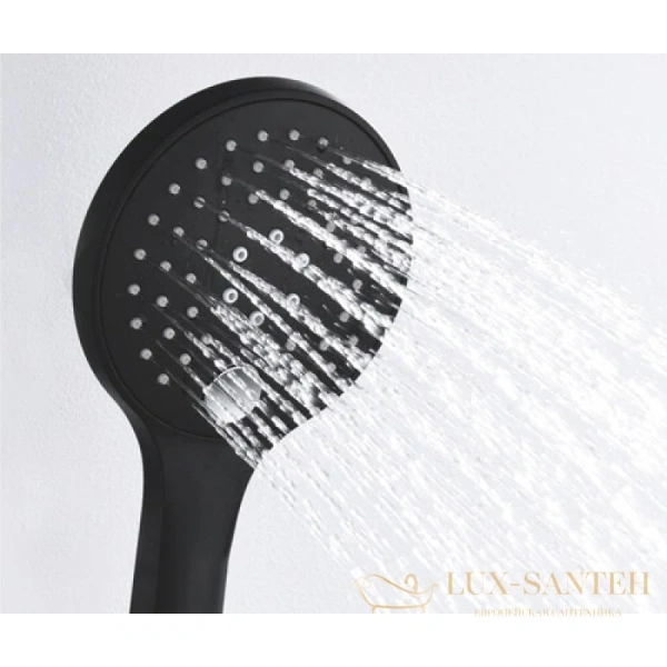 душевой комплект wasserkraft elbe a177477 thermo 225 мм, хром/черный