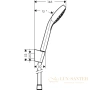 душевой набор hansgrohe croma select e 26413400 vario с держателем и шлангом 160 см, белый/хром