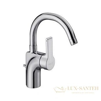 смеситель для раковины jacob delafon singulier e10862-cp с донным клапаном, хром