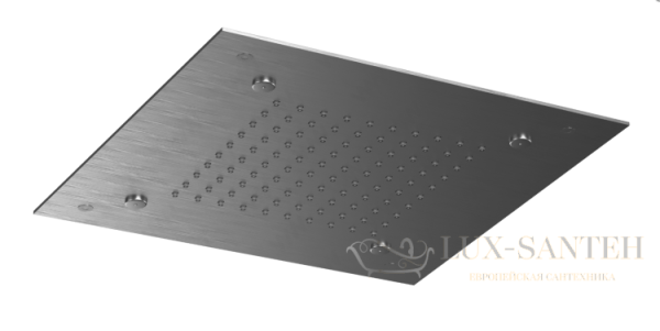 верхний душ потолочный 380х380 мм, almar velvet e044279.gm, оружейная сталь брашированная pvd