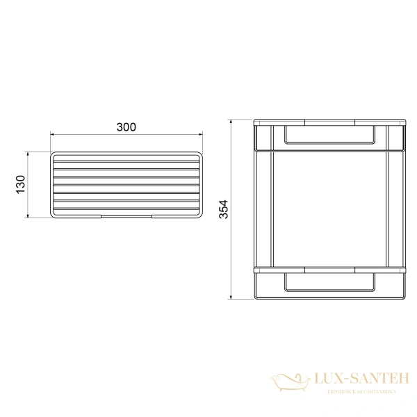 полка-решетка двойная timo saona 13083/18, черное золото