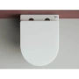подвесной безободковый унитаз ceramica nova forma cn3009 с сиденьем микролифт, белый