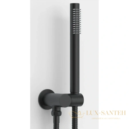 душевой комплект berges nardis 2r 071004 230 мм, черный матовый