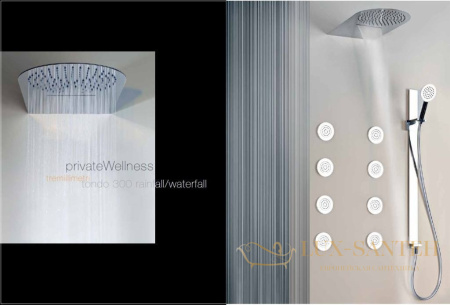 душевая система gessi tremillimetri tondo 33053.238, mirror steel