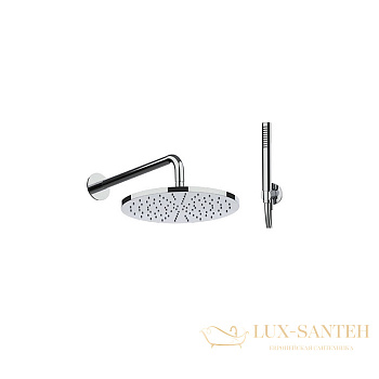 комплект для душа almar shower kit 300 round без смесителя: верхний душ 300 мм с держателем 350 мм, душевой комплект, хром