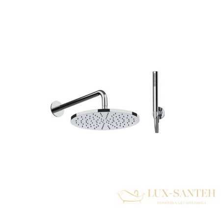 комплект для душа almar shower kit 300 round без смесителя: верхний душ 300 мм с держателем 350 мм, душевой комплект, хром