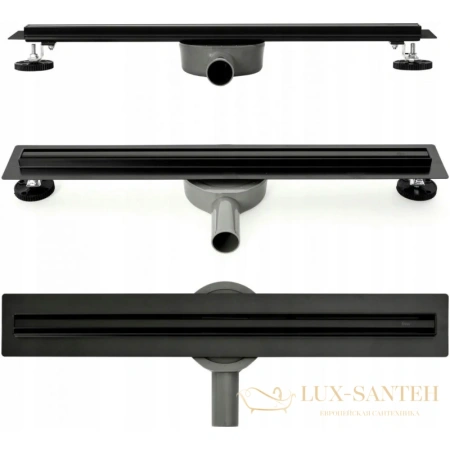 душевой канал rea neo slim pro rea-g8903 900 мм, черный матовый