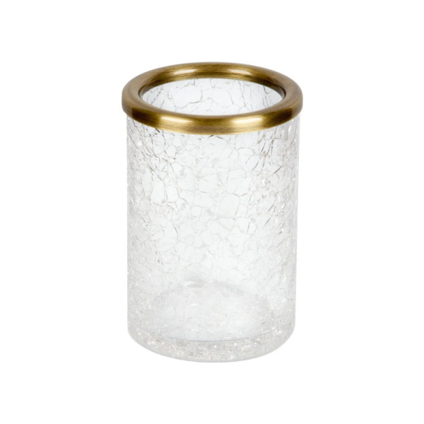 стакан surya crystal 6601/sb-crd 7х7х10 см эффект битого стекла, светлая бронза