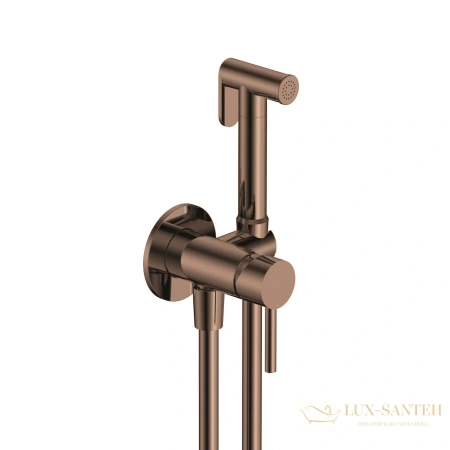 гигиенический набор со встроенным смесителем aquame siena aqm6217bc, медь брашированная