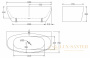 акриловая ванна belbagno bb83-1500-w0 150x78 без гидромассажа, белый
