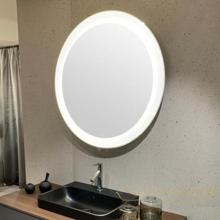 зеркало duravit happy d.2 plus hp7480s0000 ⌀700 мм, с подсветкой, декор «radial»