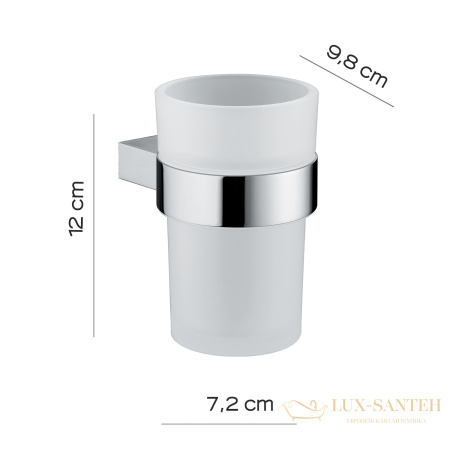 стакан стеклянный gedy canarie a210(13) настенный, хром