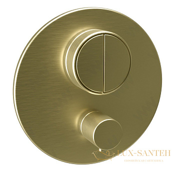 термостат для душа встраиваемый almar core e176632.hb, внешняя часть, на 2 выхода, латунь брашированная pvd