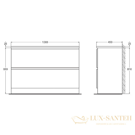 тумба под раковину belbagno albano albano-1200-2c-pia-bl 120 см, bianco lucido